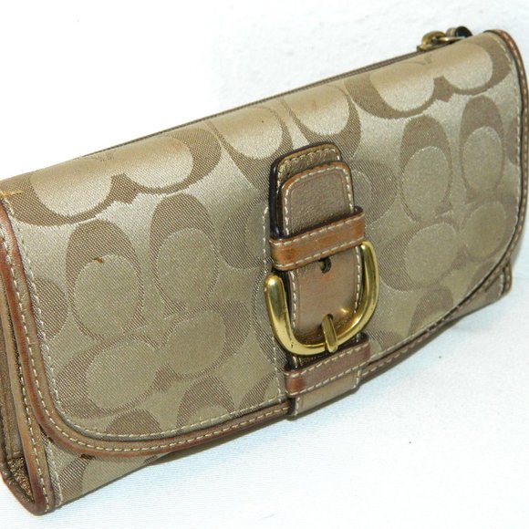 Coach Trifold Monogram Long Wallet - Picture 1 of 7